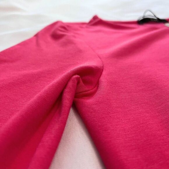 NWT OUI WARM PINK ROUND NECK STRETCHY JERSEY LONG TEE TOP STYLE 79506 - 4 - Picture 9 of 12